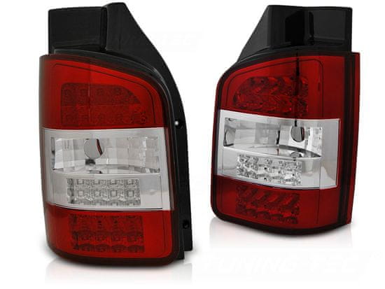 TUNING TEC Zadné svetlá LED VW T5 (krídlové dvere) 2003-2009 červená