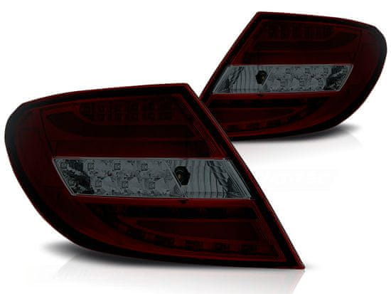 TUNING TEC Zadné svetlá MERCEDES C-KLASA W204 SEDAN 2007-2010 červeno-dymové LED BAR