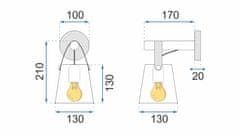 Tutumi Nástenná lampa AMELIA biela