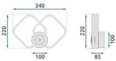 Tutumi Nástenná lampa Led APP1044-W čierna