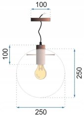 Tutumi Stropné svietidlo Lassi 25 cm biele