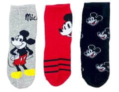 Eplusm Chlapčenské vysoké ponožky Smile Mickey Mouse 3 ks 35–38 Viacfarebná