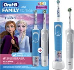 Oral-B Family Edice Vitality PRO D103 Cross Action White + Vitality Kids D100 Frozen