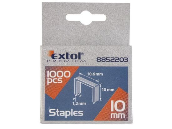 Extol Premium Spony zošívacie 8mm, 10,6x0,52x1,2mm, 1000ks