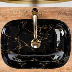 REA Umývadlo na dosku Belinda Black Marble Shiny REA-U8907 - Rea