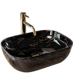 REA Umývadlo na dosku Belinda Black Marble Shiny REA-U8907 - Rea