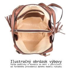 VegaLM Kožený ruksak z pravej hovädzej kože s možnosťou nosenia ako kabelky v béžovej farbe