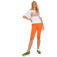 Ex moda Dámsky set s tričkom NOEMI biely a oranžový EM-KMPL-736.75_394203 Univerzálne