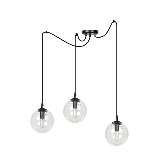 shumee GIGI 3 BL TRANSPARENT 936/3 spider lampa moderné tienidlá guličky farby DIZAJN