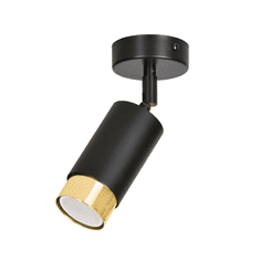 shumee HIRO 1 BLACK-GOLD 965/1 moderné nastaviteľné čierno-zlaté LED stropné bodové svietidlo