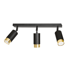 shumee HIRO 3 BLACK-GOLD 965/3 moderné nastaviteľné čierno-zlaté LED stropné bodové svietidlo