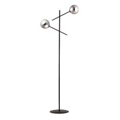 shumee Moderná stojaca lampa LINEAR LP2 BLACK/GRAFIT 1167/LP2 s tienidlami