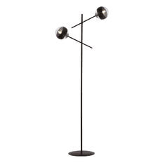 shumee Moderná stojaca lampa LINEAR LP2 BLACK/STRIPE 1168/LP2 s tienidlami