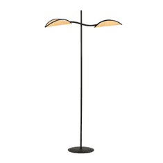 shumee Stojacia lampa LOTUS LP2 BLACK/RATTAN 1108/LP2 Originálne dizajnové tienidlá