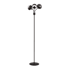 shumee Stojacia lampa NOVA LP3 BLACK/STRIPE 1139/LP3 so skleneným tienidlom