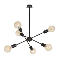 shumee Originálna závesná lampa v molekulárnom štýle PROTON 6 BLACK 586/6