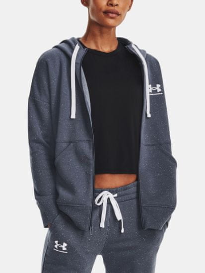 Under Armour Mikina Rival Fleece FZ Hoodie-GRY