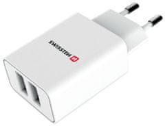 SWISSTEN Swissten Sieťový Adaptér Smart Ic 2X Usb 2,1A Power Biely