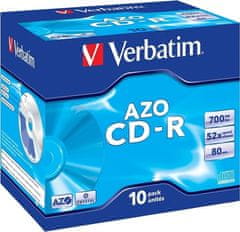 VERBATIM CD-R80 700MB DLP/ 52x/ 80min/ jewel/ 10pack