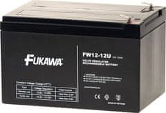 Fukawa olovená batéria FW 12-12 U do UPS APC / AEG / EATON / Powerware / 12V / 12Ah / životnosť 5 rokov / Faston F2-6,3mm