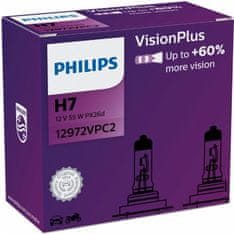 Philips Žiarovka 12V H7 55W PX26D VisionPlus +60%- bal.t 2ks -35% zľava z bežnej ceny