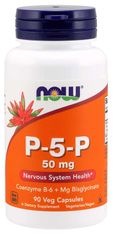 NOW Foods Vitamín B6 P-5-P, 50mg, (vitamín v aktívnej forme), 90 kapsúl