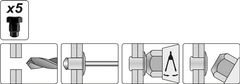 YATO Nitovacie kliešte pákové 3,2-6,4mm 330mm CrMo