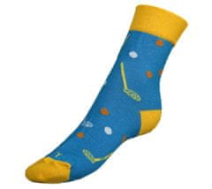 Ponožky Florbal - 43-46 - modrá, žltá