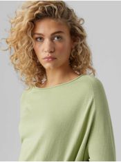 Vero Moda Svetlozelený ľahký sveter VERO MODA Nellie M