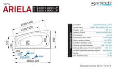 Santech Ariela 1600 x 800 L vaňa SAARI160L - Santech