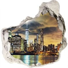Wallmuralia.sk Diera 3D fototapety nálepka Manhattan new york city 100x100 cm