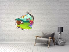 Wallmuralia.sk Diera 3D fototapety nálepka Dinosaury 100x100 cm