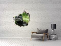 Wallmuralia.sk Diera 3D fototapety nálepka Jeep v lese 100x100 cm