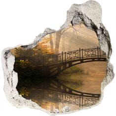 Wallmuralia.sk Diera 3D fototapety nástenná Starý most na jeseň 100x100 cm