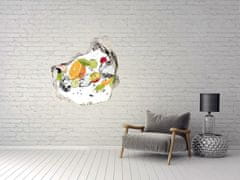 Wallmuralia.sk Diera 3D fototapety na stenu Ovocie a vody 125x125 cm