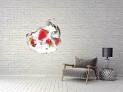 Wallmuralia.sk Diera 3D fototapety na stenu Jahody a voda 100x100 cm