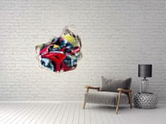 Wallmuralia.sk Diera 3D fototapety na stenu Motocykel 75x75 cm