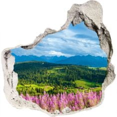 Wallmuralia.sk Diera 3D fototapety nálepka Lavender v horách 100x100 cm