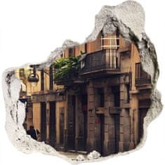 Wallmuralia.sk Diera 3D fototapety nálepka Uliciach barcelony 75x75 cm