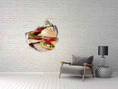 Wallmuralia.sk Diera 3D fototapety nálepka Hamburgery 75x75 cm