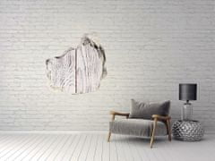 Wallmuralia.sk Diera 3D v stene na stenu Drevená stena 100x100 cm