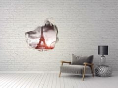 Wallmuralia.sk Diera 3D fototapety nálepka Eiffelova veža v paríži 75x75 cm