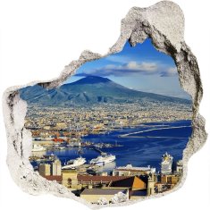 Wallmuralia.sk Nálepka 3D diera na stenu betón Naples italy 75x75 cm