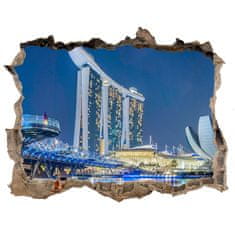 Wallmuralia.sk Nálepka fototapeta 3D na zeď Singapur v noci 168x113 cm