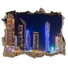 Wallmuralia.sk Nálepka fototapeta 3D výhled Dubaj v noci 120x81 cm