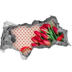 Wallmuralia.sk Samolepiaca nálepka Tulipány srdce 115x88 cm