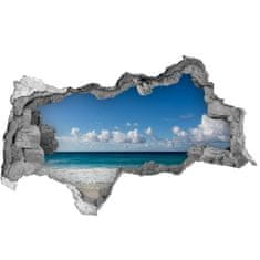 Wallmuralia.sk Diera 3D v stene na stenu Beach seychely 150x115 cm