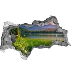 Wallmuralia.sk Diera 3D v stene na stenu Jazero v horách 150x115 cm