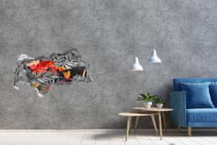 Wallmuralia.sk Diera 3D fototapeta nálepka Plameniaky a kvety 150x115 cm