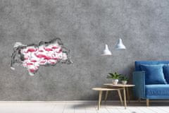 Wallmuralia.sk Diera 3D fototapeta na stenu nálepka Flamingos 150x115 cm